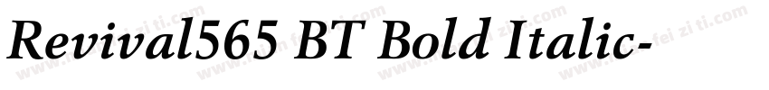Revival565 BT Bold Italic字体转换